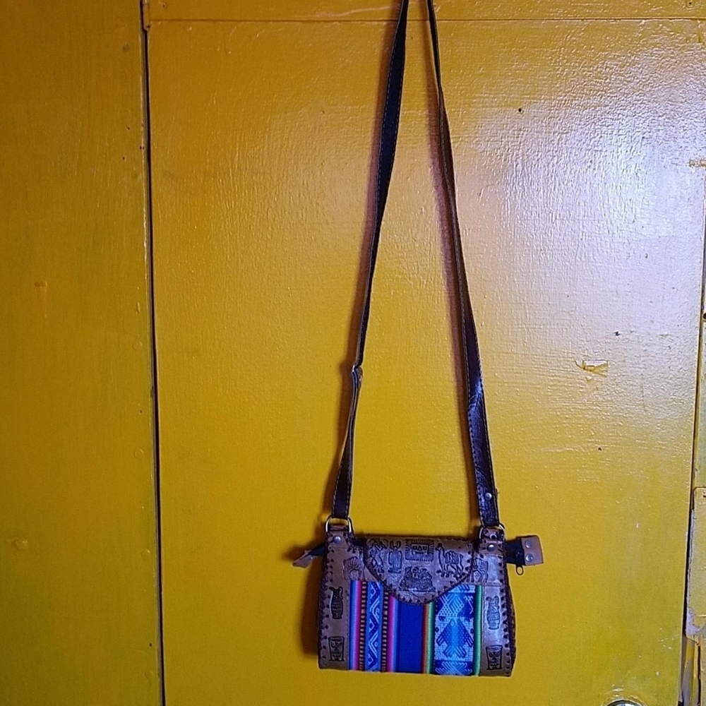 Multicolor Patterned Crossbody Bag
